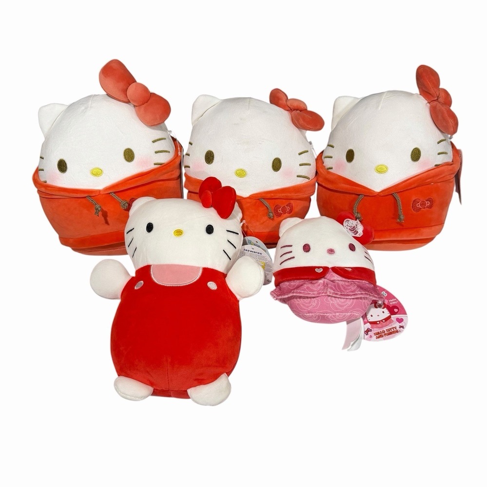 Squishmallows Hello Kitty Friends 8" 6" Official Jazwares Plush Toy NWT Lot of 5